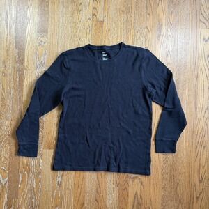 Urban Pipeline Thermal Shirt Mens Large Black Waffle Knit Long Sleeve Tagless